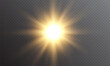 © David - Light Vector with Sun Glare. Sun, Sunrays, and Glare in PNG Format. Gold Flare and Glare.