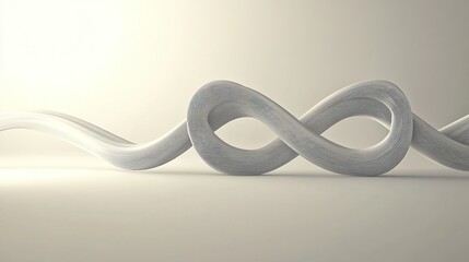 Poster - Intertwined line loops resembling infinity symbols
