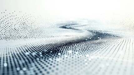 Poster - Abstract Digital Wave Pattern of Dots