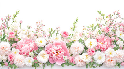 Aufkleber - Beautiful arrangement of pink and white flowers in a fresh floral display for decoration and events