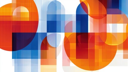 Poster - Modern Geometric Art with Vibrant Patterns and Colors for Design Inspiration