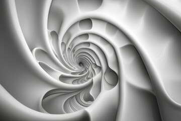 Wall Mural - Endless black-and-white spirals creating a mesmerizing effect.