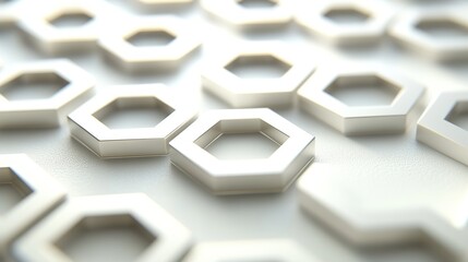 Poster - repeating line-based hexagons gently rotated and layered