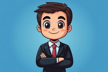 Wall Mural - Successful Businessman Avatar Illustration