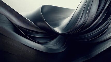 Poster - sinuous lines curving dynamically yet minimally
