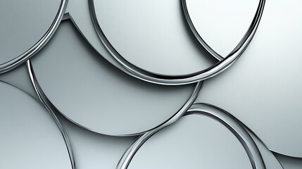 Poster - smooth minimalist circular arcs intersecting at sharp angles