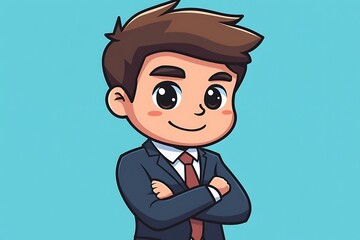 Wall Mural - Young Businessman Avatar Design Portrait