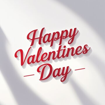 Happy valentines day typography design with white background