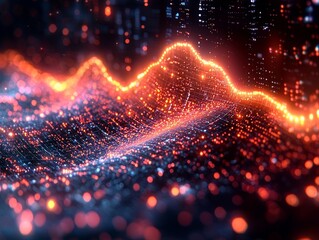 Poster - vibrant upward climbing graph symbolizing strategic business data growth