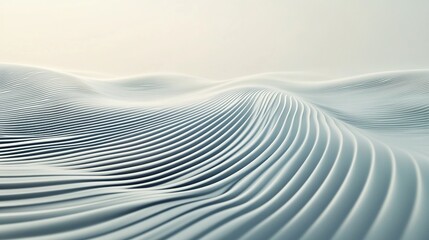Poster - thin parallel lines forming abstract ripple patterns