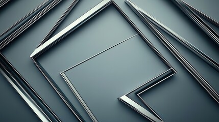 Poster - triangular outlines increasingly intersecting along bold diagonals