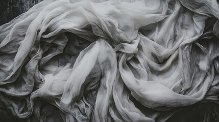Poster - Elegant Draped Fashion Materials in Soft Textures for Creative Design Projects