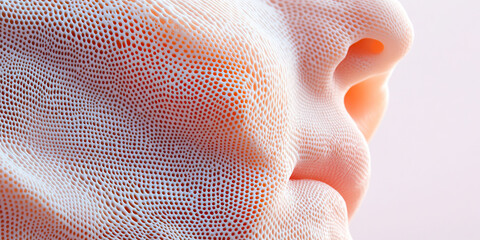 Poster - 3D Rendered Porous Surface: Partial Facial Profile