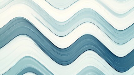 Poster - zigzag strokes chained horizontally in a perfectly leveled design