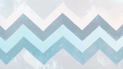 Poster - zigzag strokes chained horizontally in a perfectly leveled design