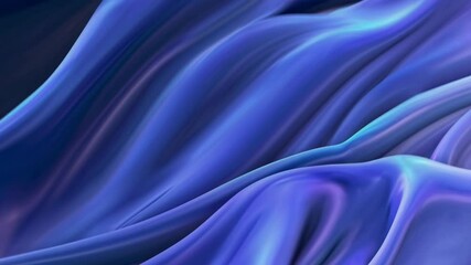 Poster - Flowing waves of ocean colors. Abstract fluid motion in blue and purple hues. Smooth rippling texture evoking underwater currents and tranquil seas. Calming marine backdrop.