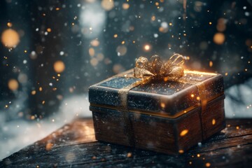 Poster - A stylized depiction of a small box with its lid just lifting off, with glowing light suggesting a mystery inside