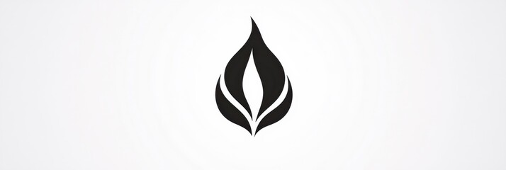 Leinwandbilder - Flame icon illustrating passion and energy in a minimalist design suitable for various applications. Generative AI