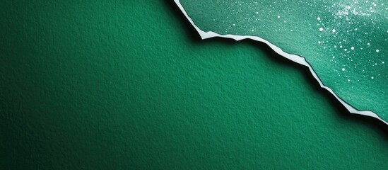 Poster - Green textured paper background with white corners featuring a spring outer space theme, ideal for business or creative text placement.
