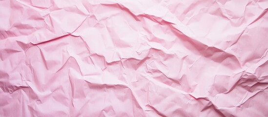 Poster - Textured wrinkled pink paper background with ample space for text or design elements in a visually appealing format