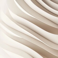 Aufkleber - Smooth flowing lines create an abstract design with varying shades of beige in a modern aesthetic. Generative AI