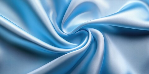 Poster - Elegant light blue fabric with soft folds and smooth texture creating a tranquil atmosphere ideal for background or design projects.
