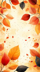 autumn leaves seamless pattern