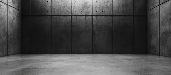 Poster - Dark Grey Grunge Texture of Black Cement Wall Background with Space for Text in an Empty Room