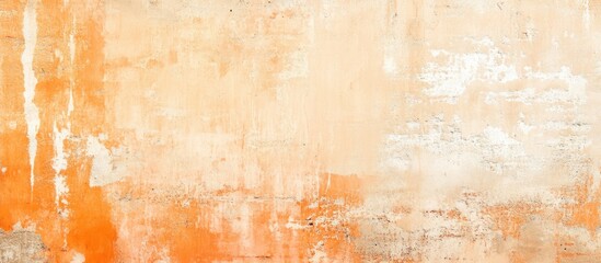 Poster - Textured Grunge Brick Wall Background in Light Orange with Blank Space for Text Overlays and Design Elements