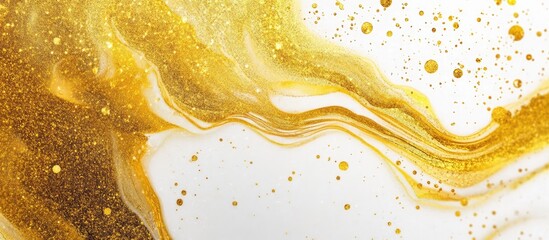Poster - luxurious abstract marbled background with gold and white textures ideal for elegant design projects