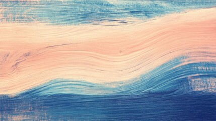 Aufkleber - Pastel Toned Horizontal Wood Texture Background with Soft Waves and Subtle Color Gradients