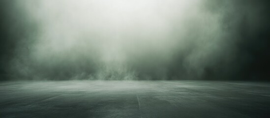 Poster - Grey Anthracite Green Gradient Background with Soft Fog and Empty Space for Text or Graphic Design Elements