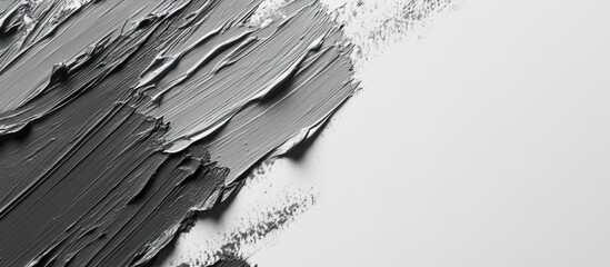 Poster - elegant grey background with textured grey paint stroke and ample blank space for custom text or bra