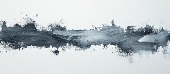 Poster - abstract grey background with brush stroke art ideal for text placement and minimalist design projec