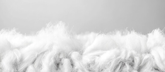 Poster - Minimalistic Abstract Cotton Fiber Textures in Monochrome Background with Warm Tones and Space for Text in Contemporary Workspace Setting