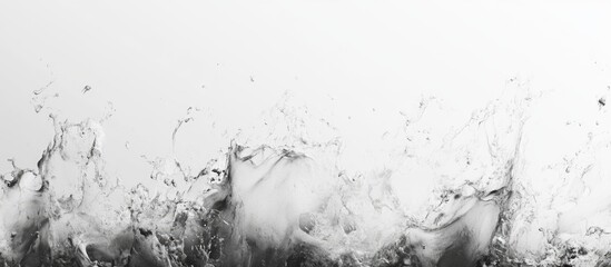 Poster - Grey and White Abstract Paint Splash Gradient Background with Empty Space for Text or Design Elements