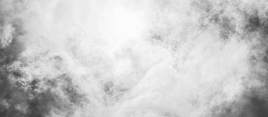 Poster - Grey and white cloudy sky ideal for backgrounds or textures with ample empty space for text placement and design elements.