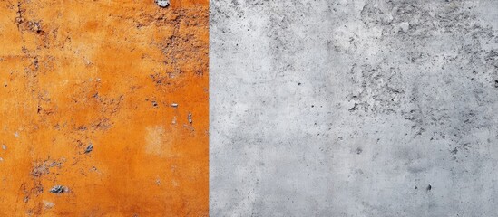 Poster - Rough concrete texture featuring grey and orange tones with ample space for text overlay in design projects