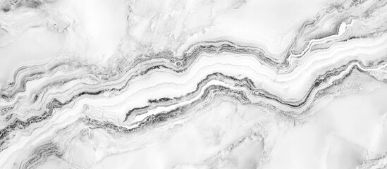 Poster - Grey and White Marble Texture with Wavy Patterns Ideal for Backgrounds or Design Projects Featuring Empty Space for Text