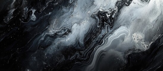 Poster - Modern grey and black abstract wallpaper design featuring smooth textures and ample copy space for text integration