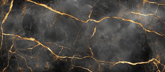 Poster - grey and gold abstract marble background with text space for elegant designs and digital art present