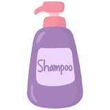 Cartoon illustration of shampoo bottle 