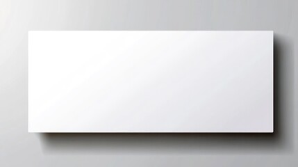 Poster - Minimalist Horizontal White Banner on Gray Background for Text or Design Use in Advertising or Promotions