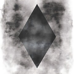 Poster - Abstract diamond shape with textured background for modern design projects
