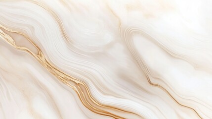 Poster - Elegant natural cream marble texture with subtle golden veins for luxurious backgrounds and design projects.