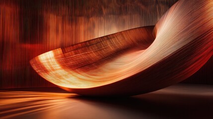 Fototapete - Abstract Representation of Natural Forms with Dynamic Light Effects and Warm Color Palette