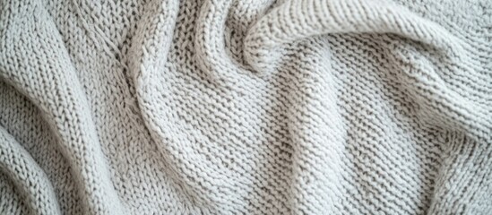 Poster - Soft Textured Grey Knitted Fabric Background Ideal for Romantic Themes and Empty Space for Text or Graphic Designs