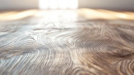 Poster - Unique Natural Wood Texture Featuring Distinctive Grains and Knots in Soft Light Environment