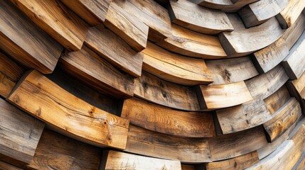Poster - Wooden Wall Texture Abstract Design Natural Architecture Panoramic Background for Interior Decoration or Creative Projects