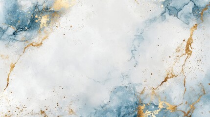Poster - Elegant Blue and Gold Marble Texture Background for Design and Art Projects